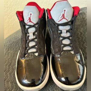 Jordan Kids Black and Red Sneakers